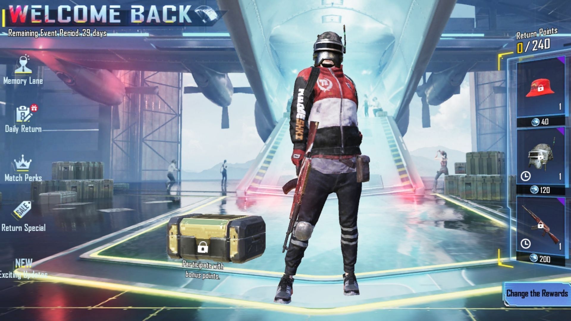Welcome Back event has also commenced in Battlegrounds Mobile India (Image via Krafton)